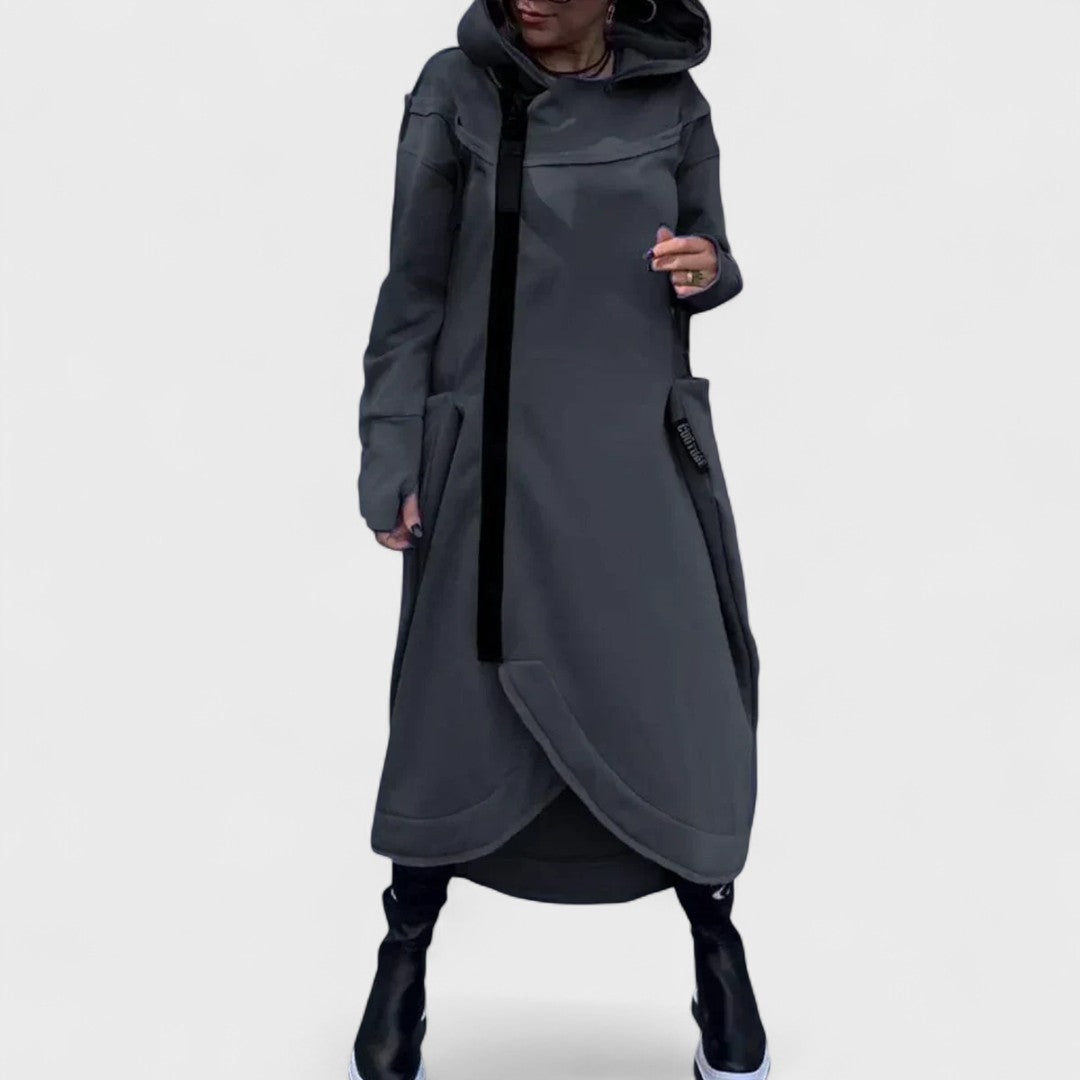 Mana | Long Hooded Zip-Up Sweatshirt in Lightweight, Breathable Fabric