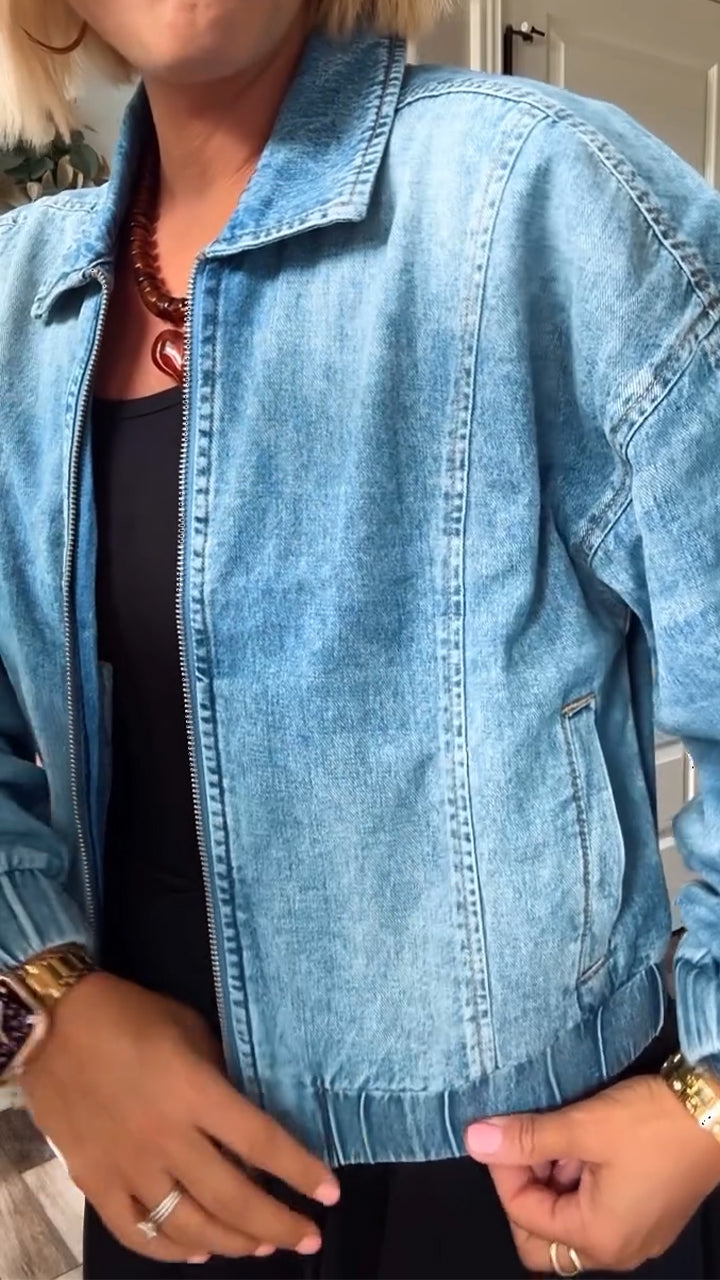 Valentina | Eternal Denim Jacket with Zipper