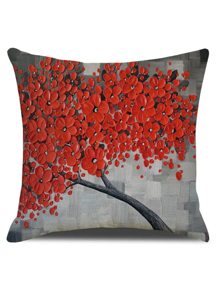 Seraphina | Floral Tree Oil Painting Art Pillowcase