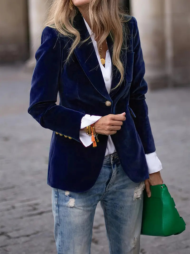 Savannah™ - Elegant Velvet Blazer for a Refined Style
