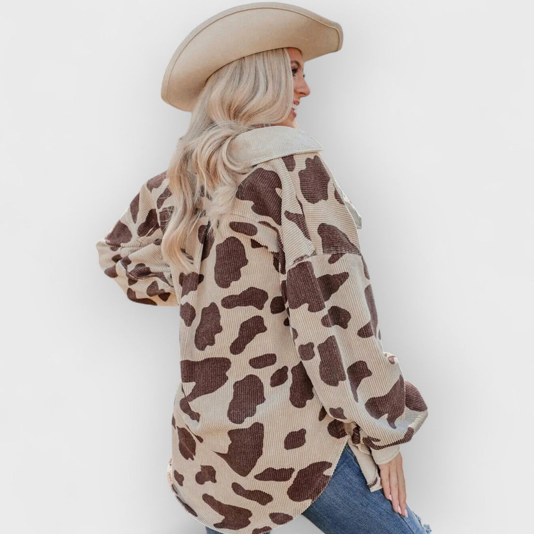 JADA - PRINTED CORDUROY SHACKET