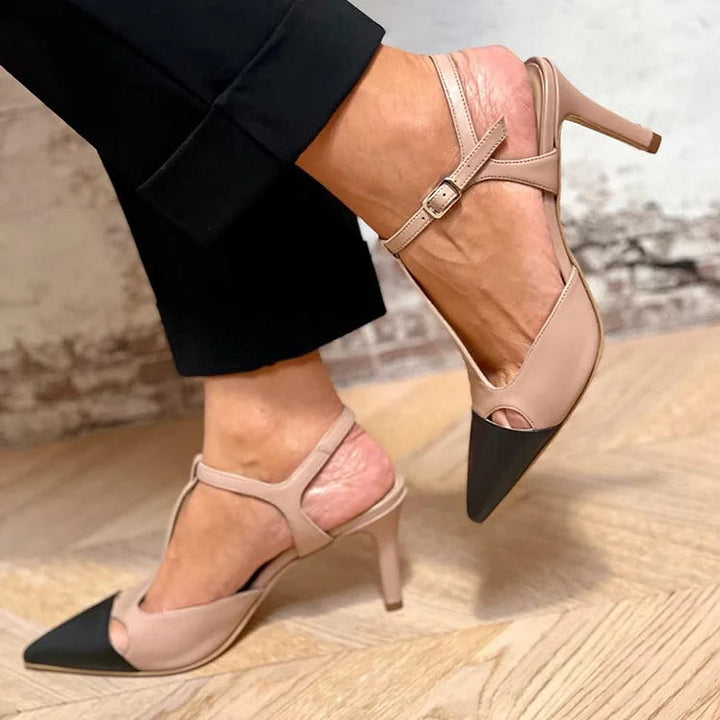 Eva | Bicolored Pointed Toe High Heel Pumps