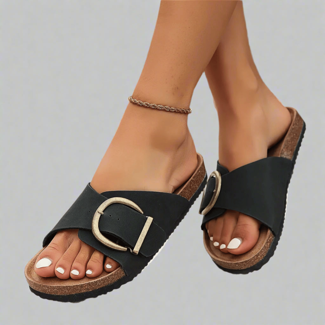 Hannah | Buckle Slide Sandals