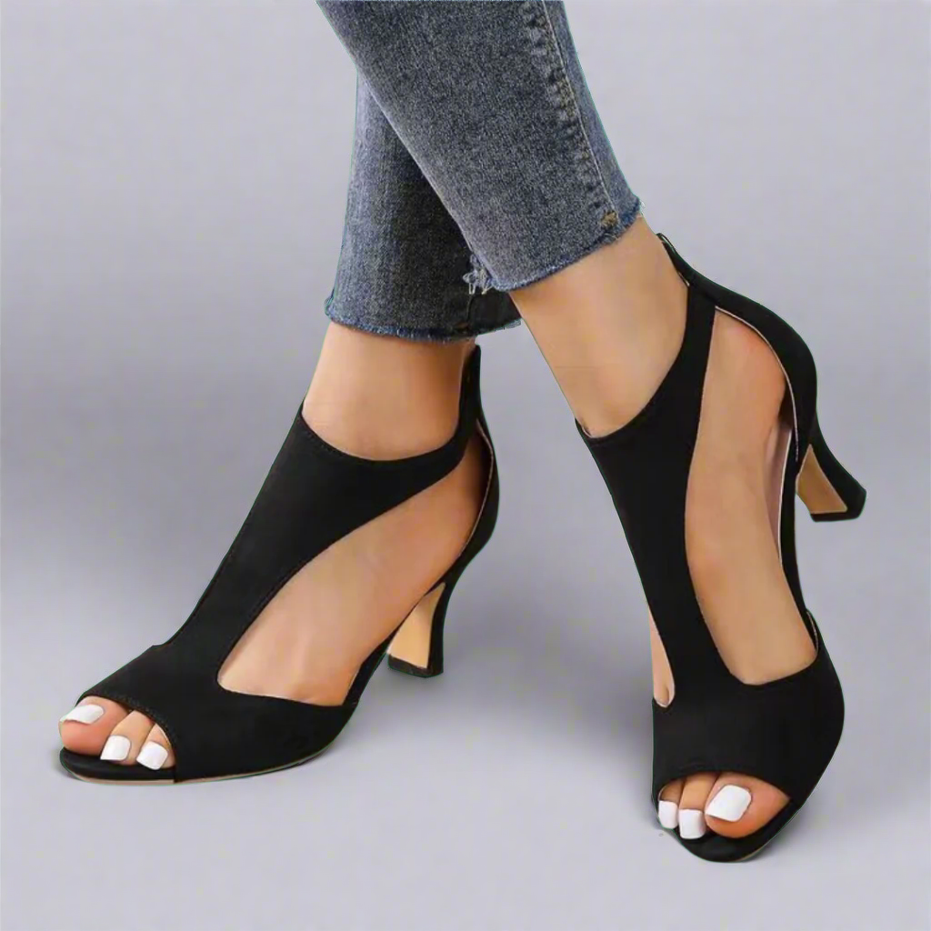 CATHLEEN – CUT-OUT PEEP TOE HEEL