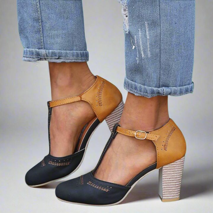 ADINA – TWO-TONE BLOCK HEEL