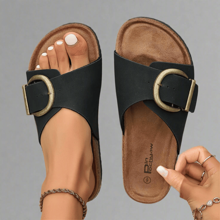 Hannah | Buckle Slide Sandals