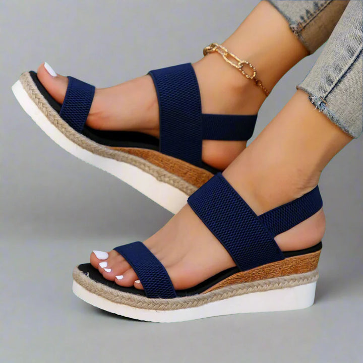 Alessia - Black Platform Sandals