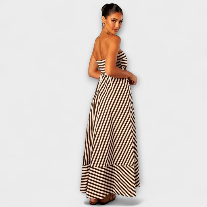 Nocturnal Charm Ruffled Maxi Dress
