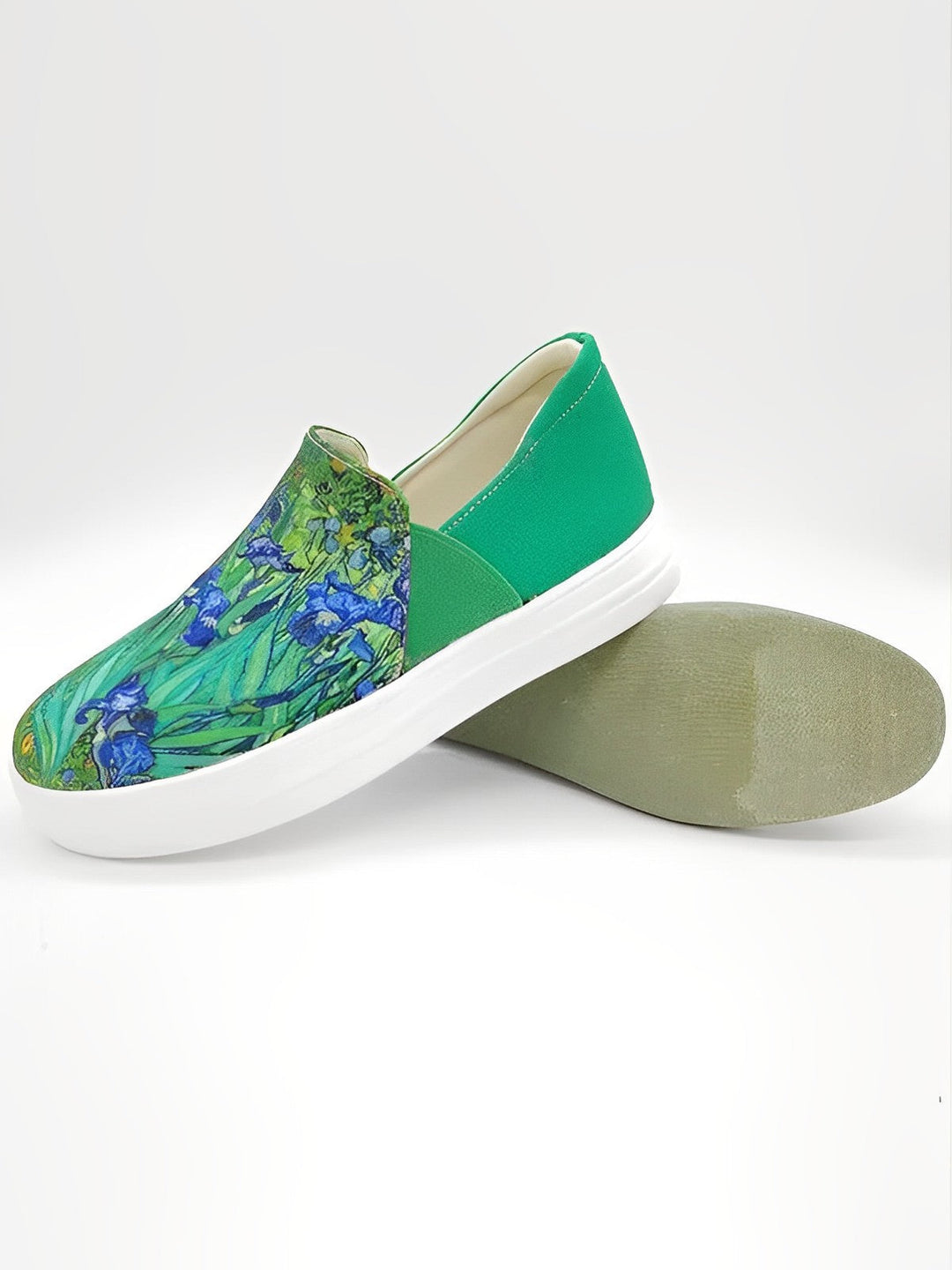 Marigold | Van Gogh Irises Print Canvas Shoes