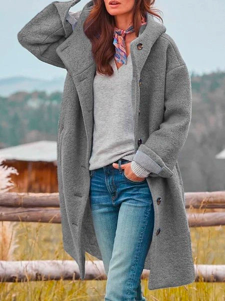 Audrey | Cozy Button Up Outdoor Jacket