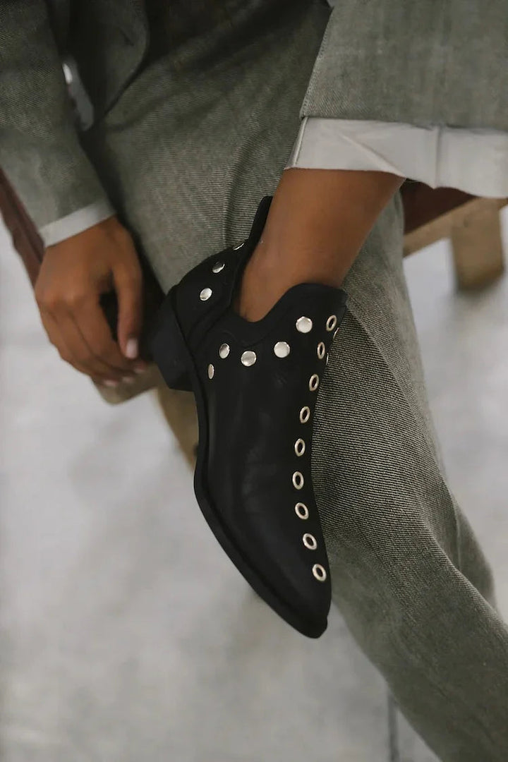 Jocelyn | Pointed Studded Ankle Boots