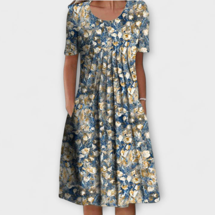 Emelie – Chic Layered Dress with Tummy Control