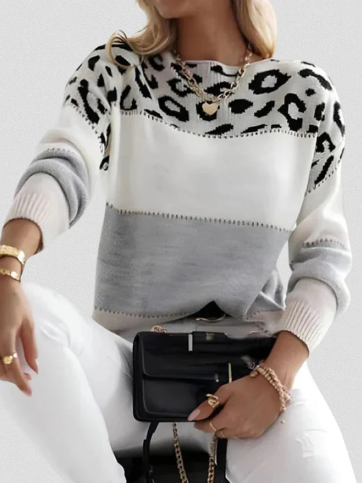 Emma | Leopard Accent Sweater
