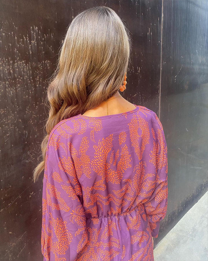 Célestine | Elegant Dress with Vintage Print