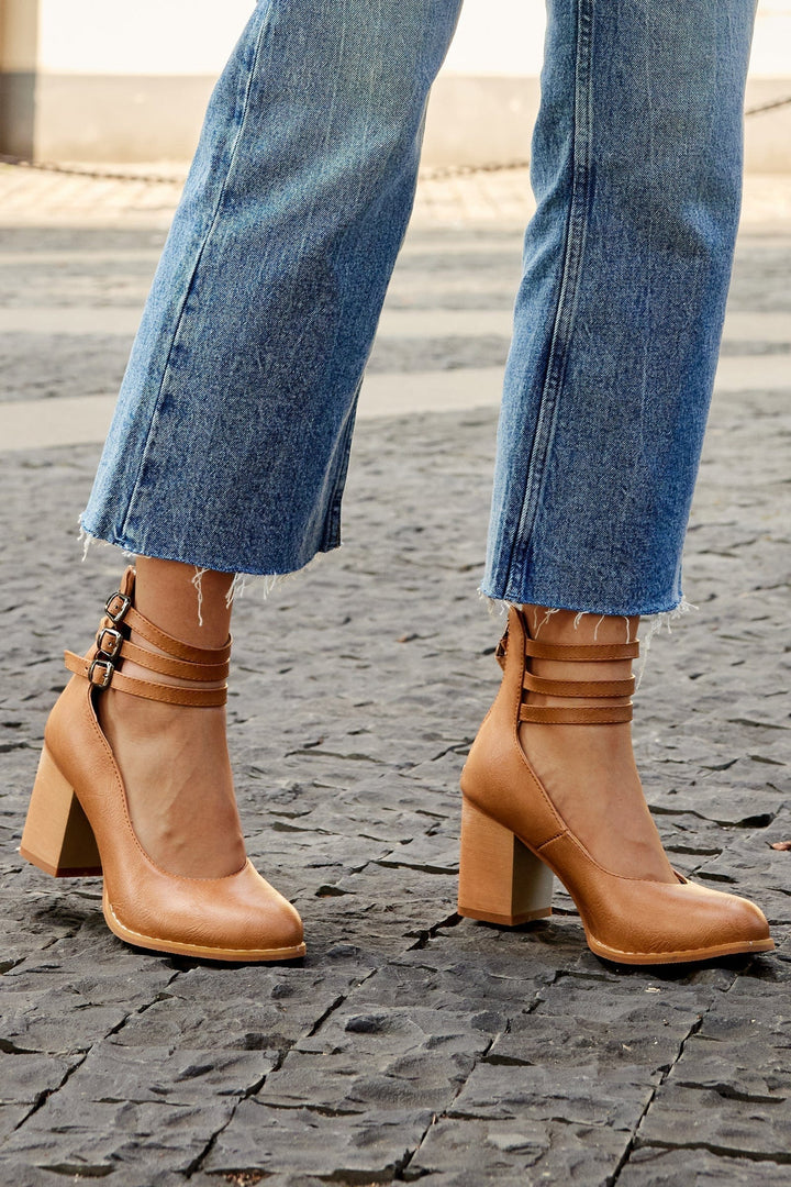 Ariana - Triple Buckle Heels