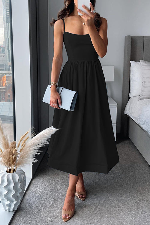 Wrenley™ - ELEGANT MIDI DRESS WITH STRAPS