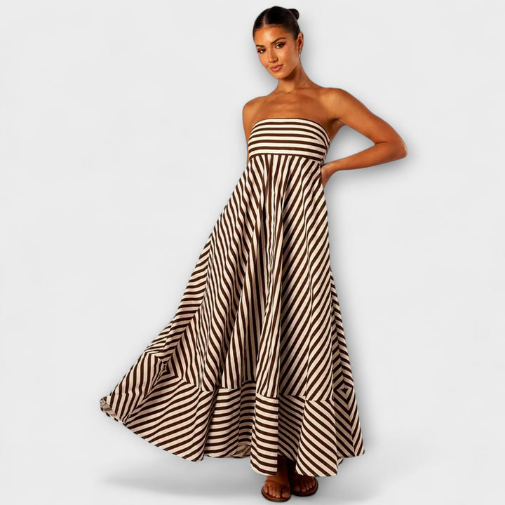 Nocturnal Charm Ruffled Maxi Dress