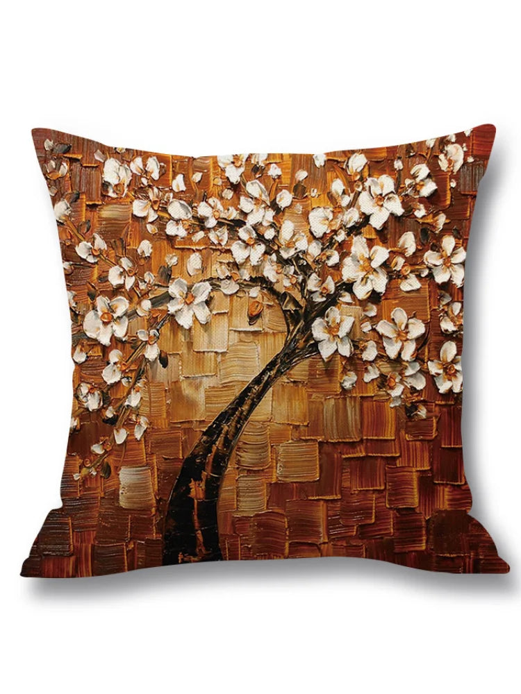 Seraphina | Floral Tree Oil Painting Art Pillowcase