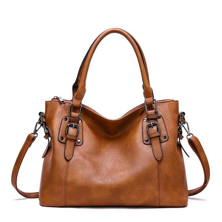 Dagfrid | Versatile and stylish bag in warm caramel brown color