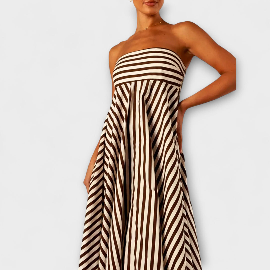 Nocturnal Charm Ruffled Maxi Dress