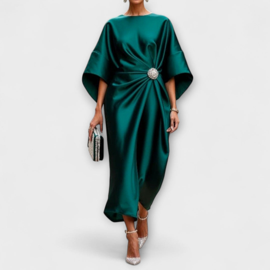 Luxury Shimmer Satin Evening Dress
