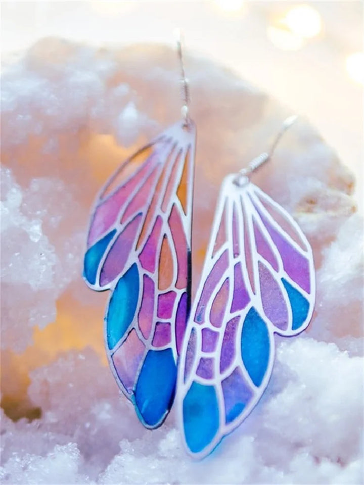 Bella | Dreamy Gradient Transparent Wing Earrings