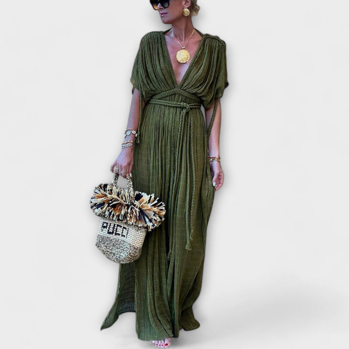 Greek-inspired Kimono Maxi Dress