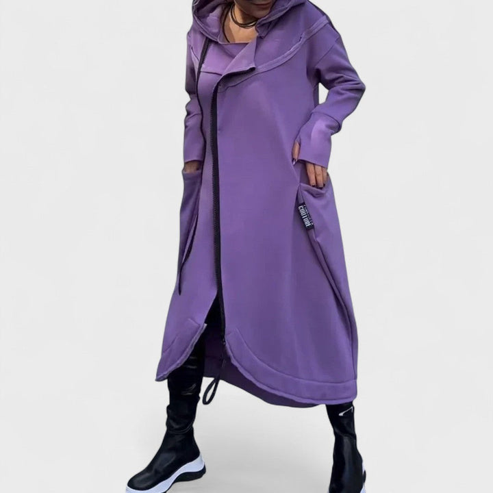 Mana | Long Hooded Zip-Up Sweatshirt in Lightweight, Breathable Fabric