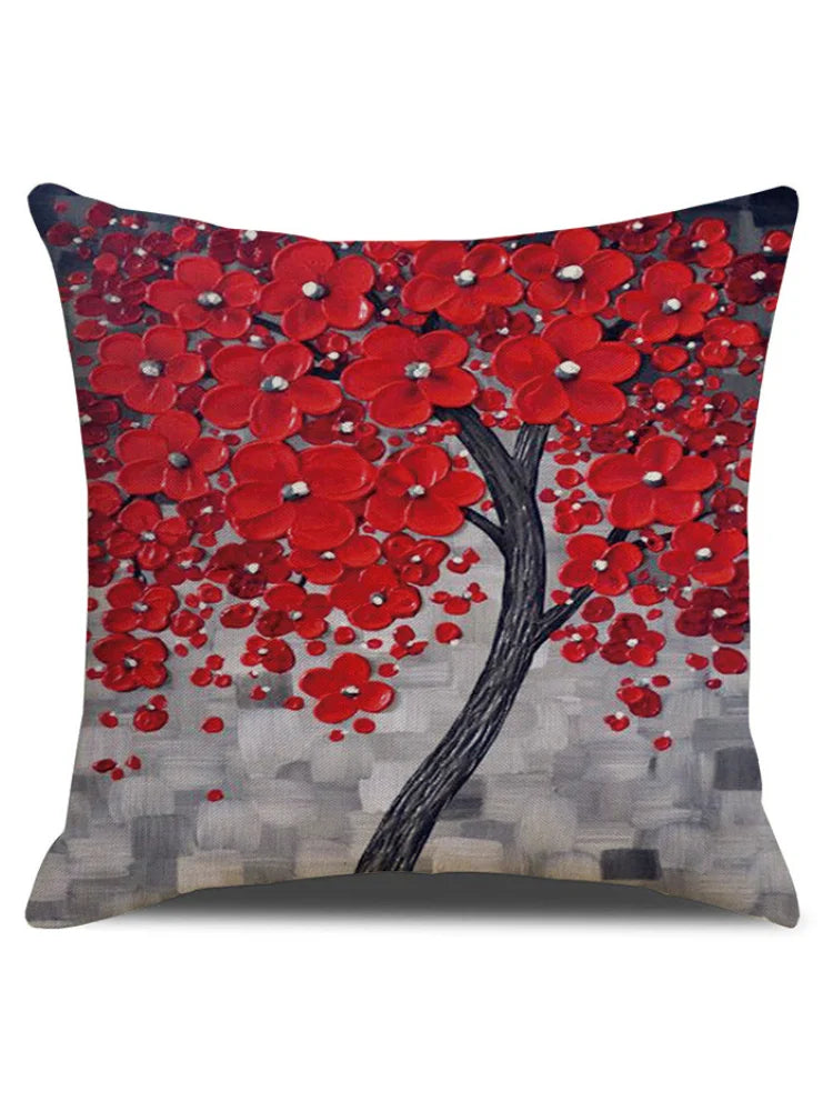 Seraphina | Floral Tree Oil Painting Art Pillowcase