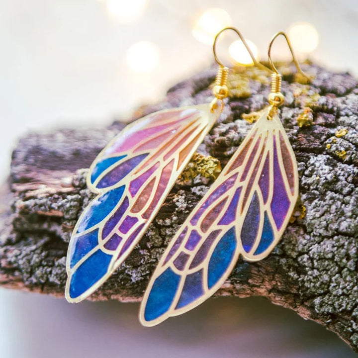 Bella | Dreamy Gradient Transparent Wing Earrings