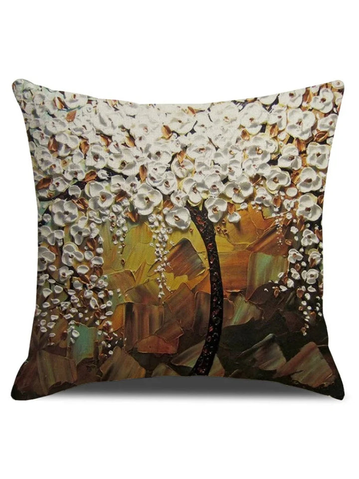 Seraphina | Floral Tree Oil Painting Art Pillowcase
