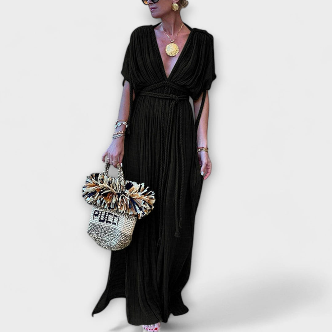 Greek-inspired Kimono Maxi Dress