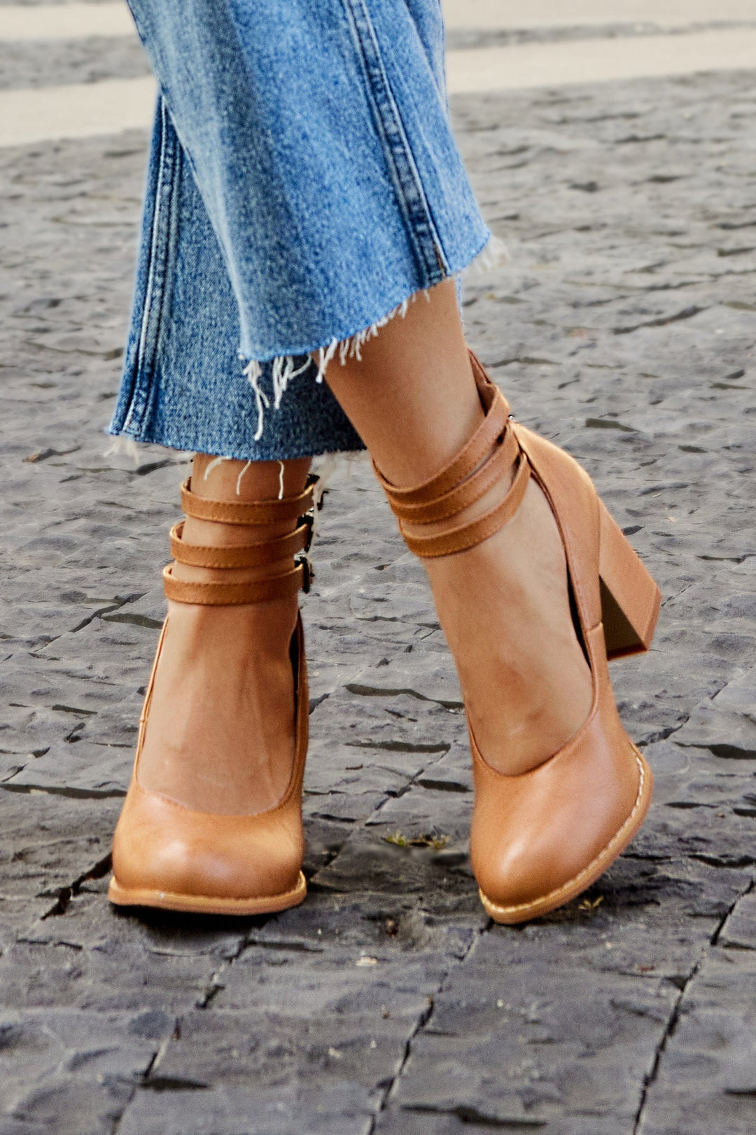 Ariana - Triple Buckle Heels