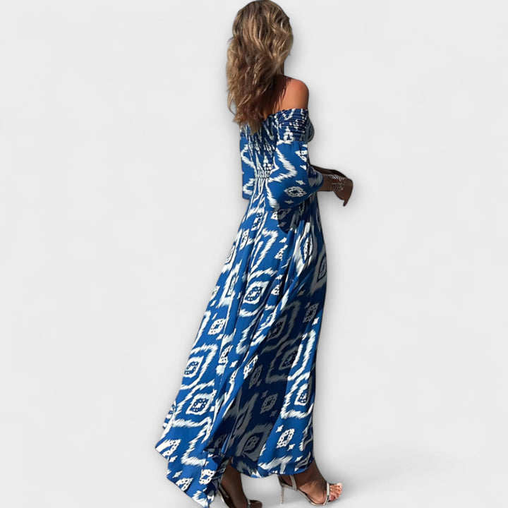 Bella - Off-Shoulder Dress with Sea Flowers