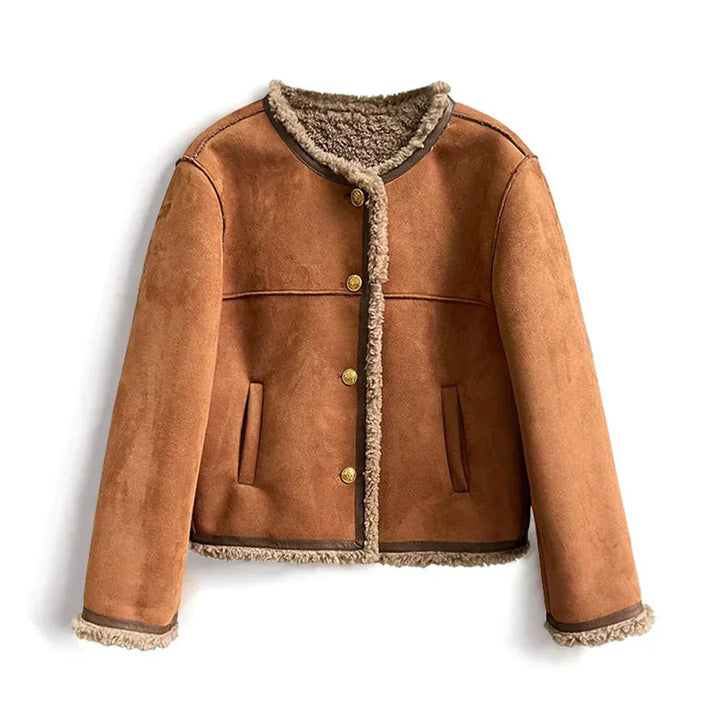 Aria| Button-Up Faux Fur Jacket