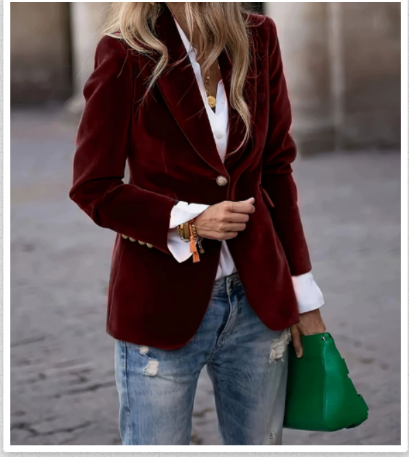 Savannah™ - Elegant Velvet Blazer for a Refined Style