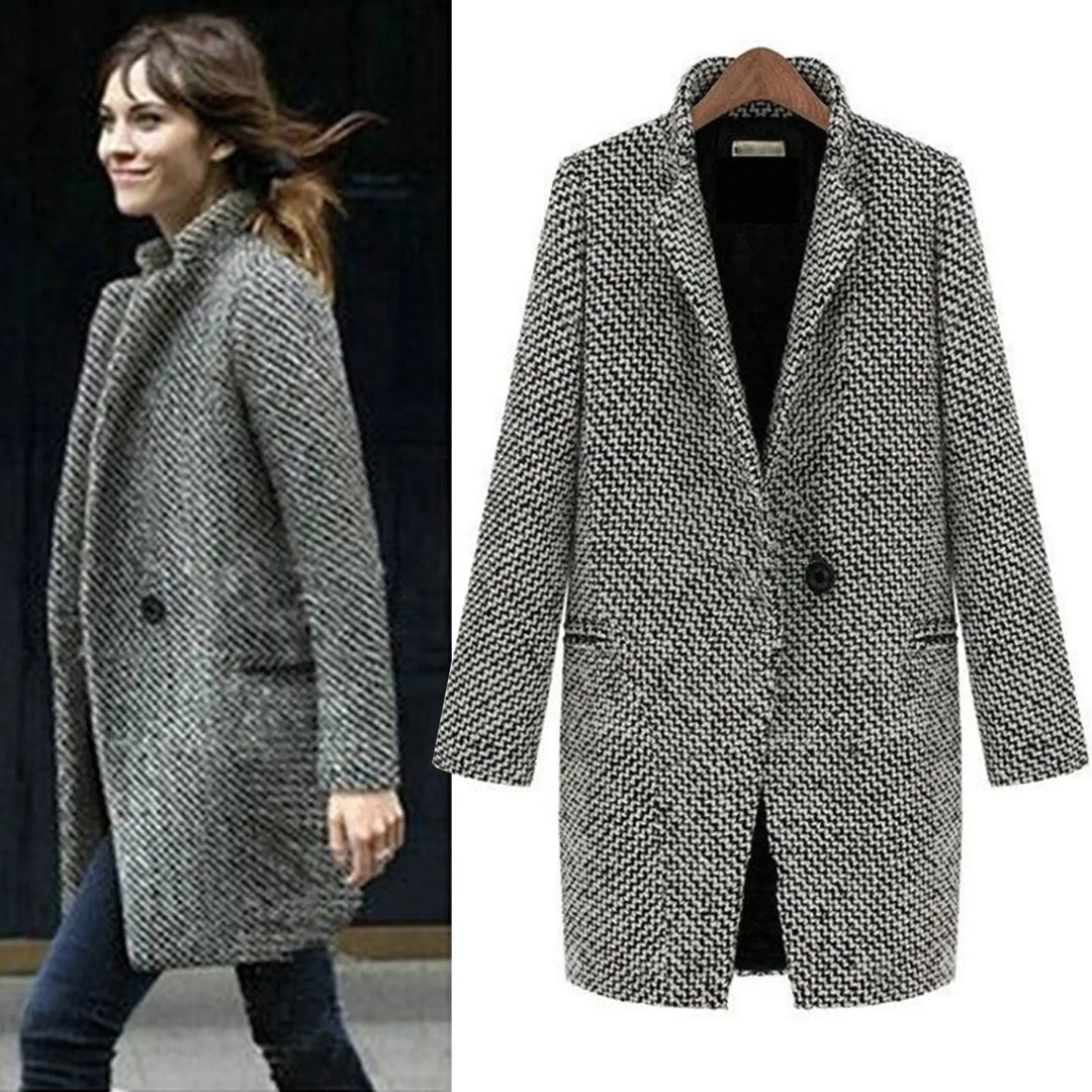 Delphine™ | Stylish Long Wool Coat for Elegant Looks