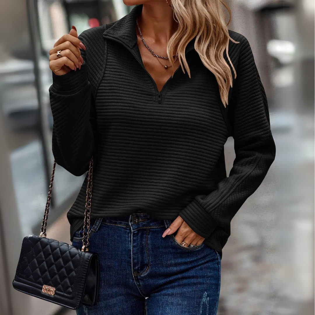 Sarah - Half-Zip Detailed Pullover