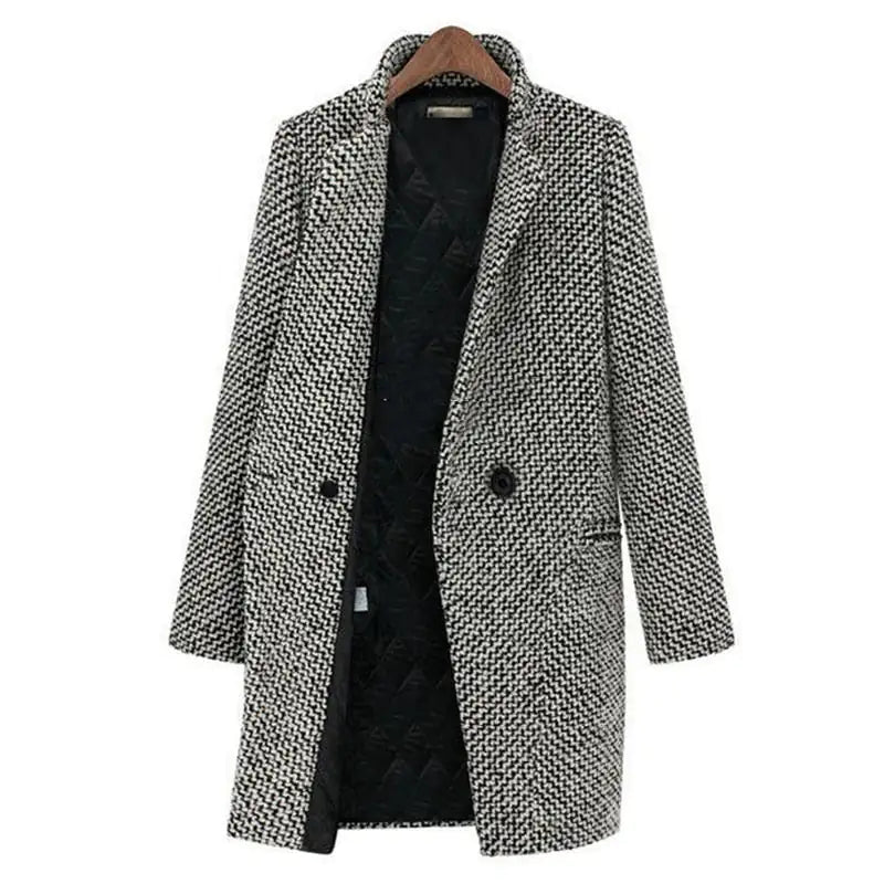 Delphine™ | Stylish Long Wool Coat for Elegant Looks