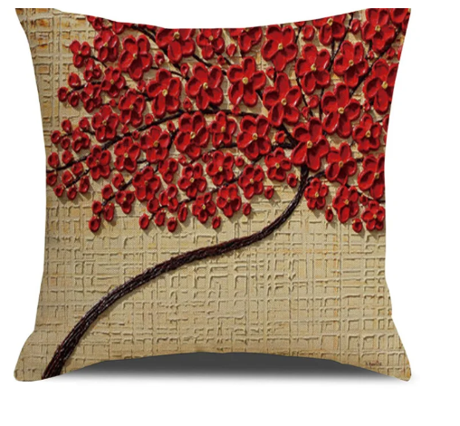 Seraphina | Floral Tree Oil Painting Art Pillowcase