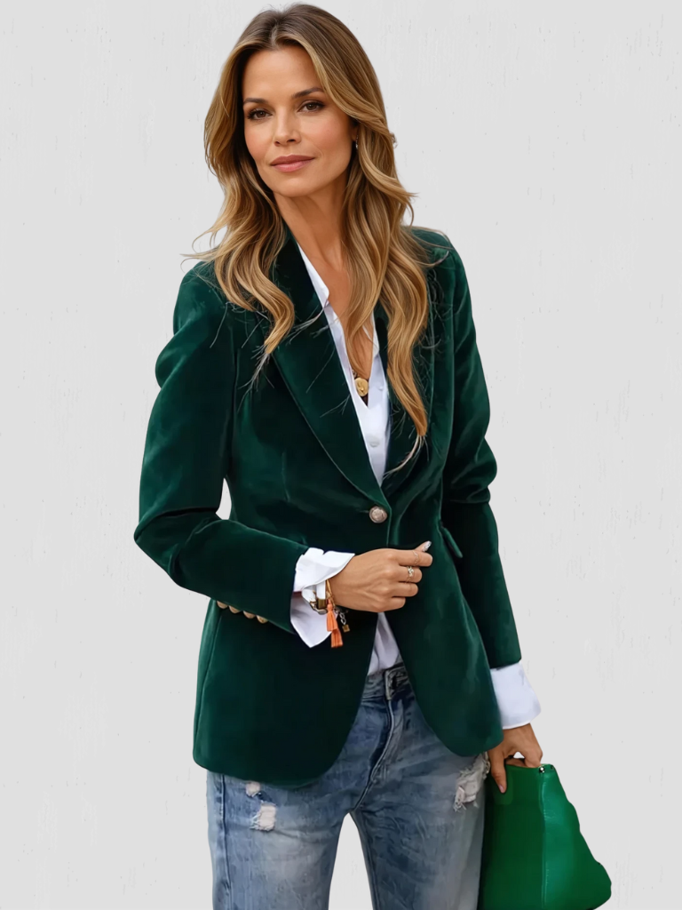 Luna | Slim Fit Velvet Blazer