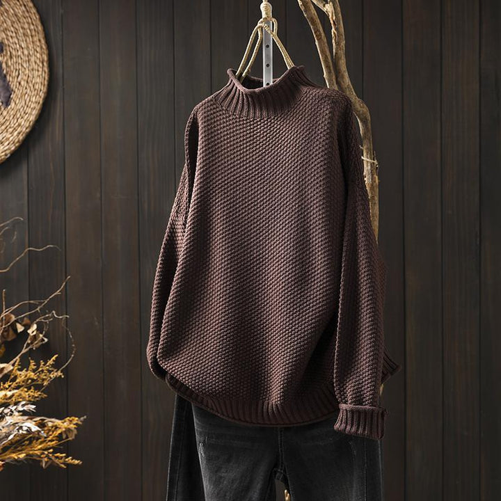 Noa - Trendy boucle knit oversized sweater for a chic and casual style