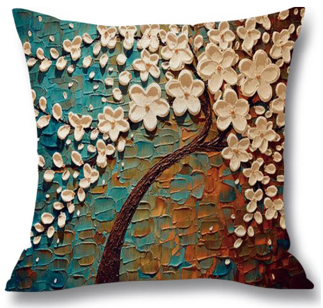 Seraphina | Floral Tree Oil Painting Art Pillowcase