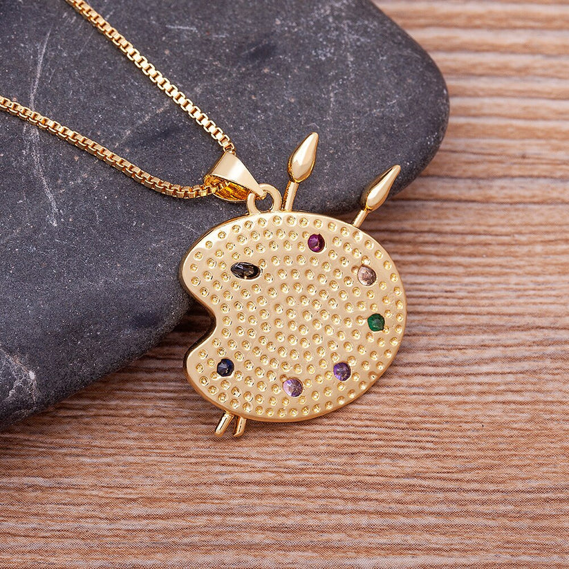 Elena | Palette Brush Necklace