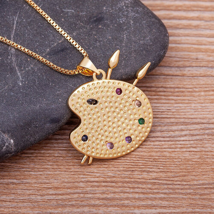 Elena | Palette Brush Necklace