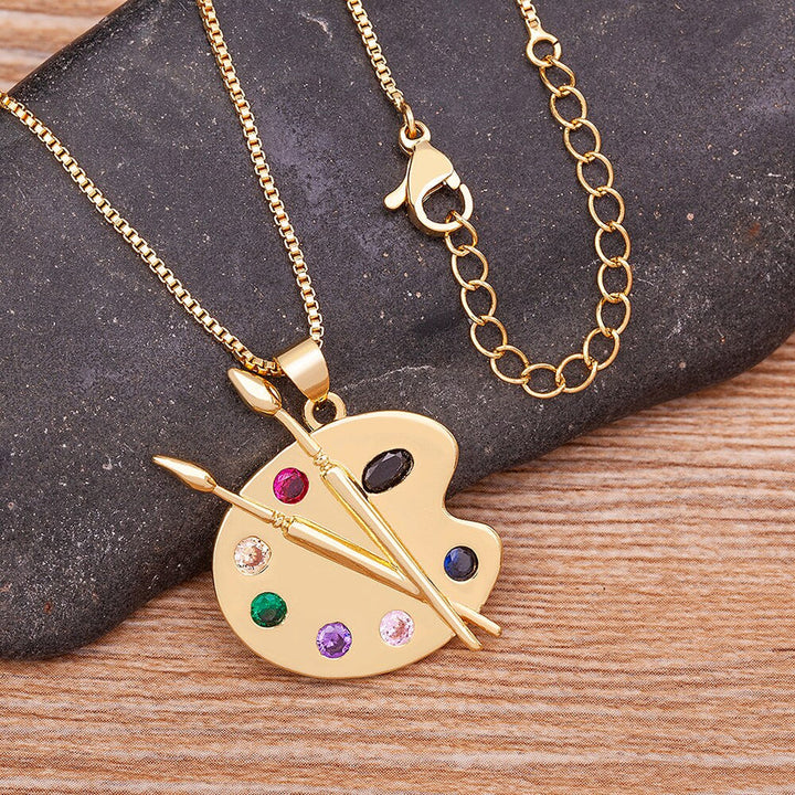 Elena | Palette Brush Necklace