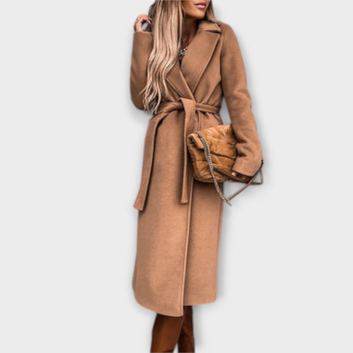 Eliza – Elegant Long Coat with Bows
