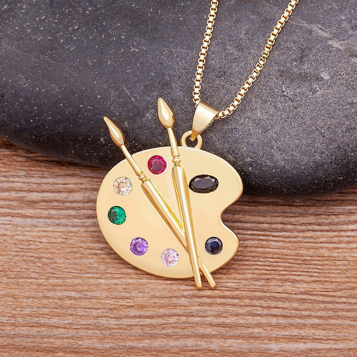 Elena | Palette Brush Necklace