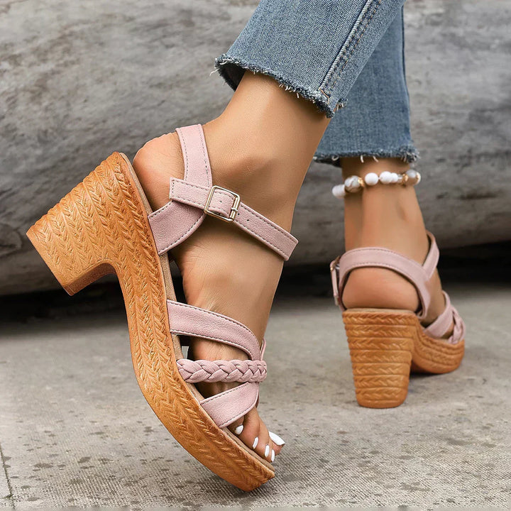 Victoria | Braided Strap Platform Sandals