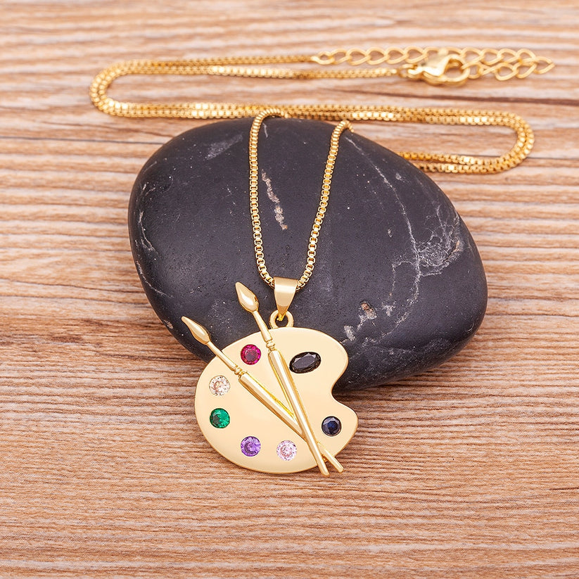 Elena | Palette Brush Necklace